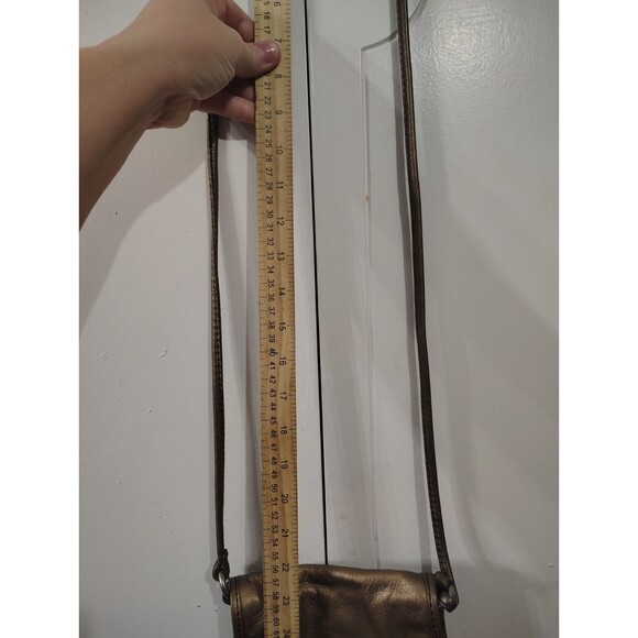 FOSSIL Leather Mini Small Crossbody Bag, Bronze Copper  Purse - Picture 6 of 8